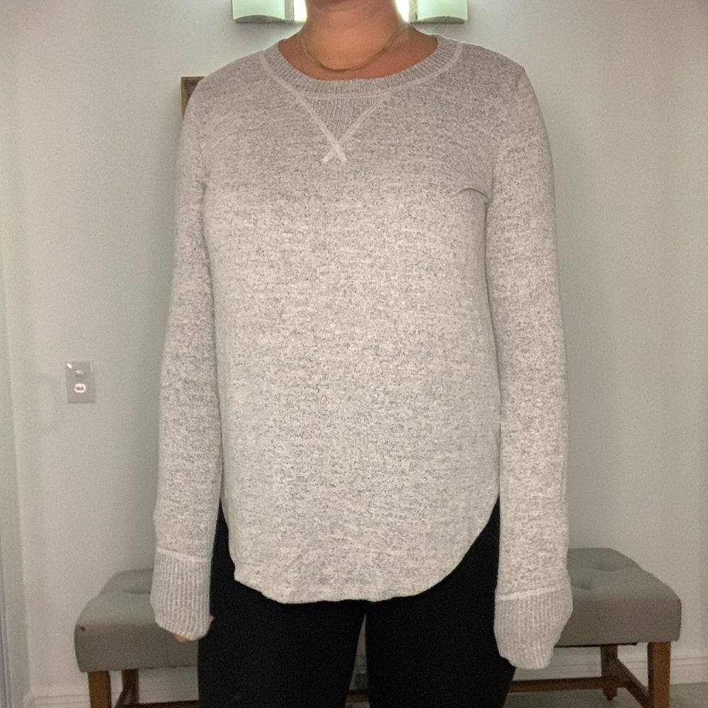 Gray Abercrombie & Fitch Soft A&F Sweater- Medium